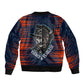 Buffalo Soldiers Fierce And Fearless Cavalry Bomber Jacket Half Face Soldier And Bison Halftone Graphic Art