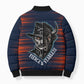 Buffalo Soldiers Fierce And Fearless Cavalry Bomber Puffer Jacket Half Face Soldier And Bison Halftone Graphic Art