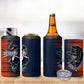Buffalo Soldiers Fierce And Fearless Cavalry 4 in 1 Can Cooler Tumbler Half Face Soldier And Bison Halftone Graphic Art
