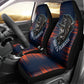 Buffalo Soldiers Fierce And Fearless Cavalry Car Seat Cover Half Face Soldier And Bison Halftone Graphic Art