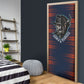 Buffalo Soldiers Fierce And Fearless Cavalry Door Cover Half Face Soldier And Bison Halftone Graphic Art