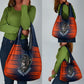 Buffalo Soldiers Fierce And Fearless Cavalry Grocery Bag Half Face Soldier And Bison Halftone Graphic Art