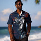 Buffalo Soldiers Fierce And Fearless Cavalry Hawaiian Shirt Half Face Soldier And Bison Halftone Graphic Art