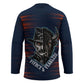 Buffalo Soldiers Fierce And Fearless Cavalry Hockey Jersey Half Face Soldier And Bison Halftone Graphic Art