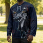 Buffalo Soldiers Fierce And Fearless Cavalry Hockey Jersey Half Face Soldier And Bison Halftone Graphic Art