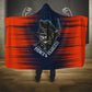 Buffalo Soldiers Fierce And Fearless Cavalry Hooded Blanket Half Face Soldier And Bison Halftone Graphic Art