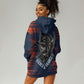 Buffalo Soldiers Fierce And Fearless Cavalry Hoodie Dress Half Face Soldier And Bison Halftone Graphic Art