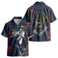 Buffalo Soldiers Fierce And Fearless Cavalry Kid Hawaiian Shirt Half Face Soldier And Bison Halftone Graphic Art