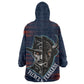 Buffalo Soldiers Fierce And Fearless Cavalry Kid Wearable Blanket Hoodie Half Face Soldier And Bison Halftone Graphic Art