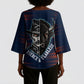 Buffalo Soldiers Fierce And Fearless Cavalry Kimono Sleeve Blouse Half Face Soldier And Bison Halftone Graphic Art
