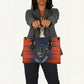 Buffalo Soldiers Fierce And Fearless Cavalry Leather Bag Half Face Soldier And Bison Halftone Graphic Art