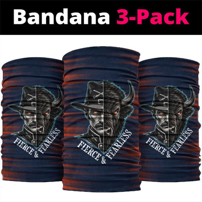 Buffalo Soldiers Fierce And Fearless Cavalry Neck Gaiter Half Face Soldier And Bison Halftone Graphic Art