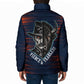 Buffalo Soldiers Fierce And Fearless Cavalry Padded Jacket Half Face Soldier And Bison Halftone Graphic Art