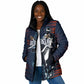 Buffalo Soldiers Fierce And Fearless Cavalry Padded Jacket Half Face Soldier And Bison Halftone Graphic Art