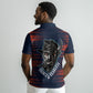 Buffalo Soldiers Fierce And Fearless Cavalry Polo Shirt Half Face Soldier And Bison Halftone Graphic Art