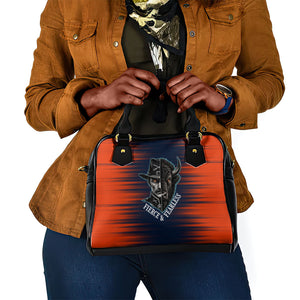 Buffalo Soldiers Fierce And Fearless Cavalry Shoulder Handbag Half Face Soldier And Bison Halftone Graphic Art