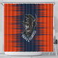 Buffalo Soldiers Fierce And Fearless Cavalry Shower Curtain Half Face Soldier And Bison Halftone Graphic Art