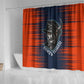 Buffalo Soldiers Fierce And Fearless Cavalry Shower Curtain Half Face Soldier And Bison Halftone Graphic Art