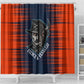 Buffalo Soldiers Fierce And Fearless Cavalry Shower Curtain Half Face Soldier And Bison Halftone Graphic Art
