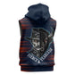 Buffalo Soldiers Fierce And Fearless Cavalry Sleeveless Hoodie Half Face Soldier And Bison Halftone Graphic Art