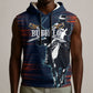 Buffalo Soldiers Fierce And Fearless Cavalry Sleeveless Hoodie Half Face Soldier And Bison Halftone Graphic Art