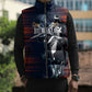 Buffalo Soldiers Fierce And Fearless Cavalry Sleeveless Puffer Jacket Half Face Soldier And Bison Halftone Graphic Art