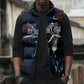 Buffalo Soldiers Fierce And Fearless Cavalry Sleeveless Puffer Jacket Half Face Soldier And Bison Halftone Graphic Art
