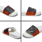 Buffalo Soldiers Fierce And Fearless Cavalry Slide Sandals Half Face Soldier And Bison Halftone Graphic Art