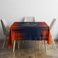 Buffalo Soldiers Fierce And Fearless Cavalry Tablecloth Half Face Soldier And Bison Halftone Graphic Art