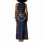 Buffalo Soldiers Fierce And Fearless Cavalry Tank Maxi Dress Half Face Soldier And Bison Halftone Graphic Art