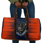 Buffalo Soldiers Fierce And Fearless Cavalry Travel Bag Half Face Soldier And Bison Halftone Graphic Art