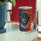 Buffalo Soldiers Fierce And Fearless Cavalry Tumbler Cup Half Face Soldier And Bison Halftone Graphic Art