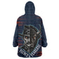 Buffalo Soldiers Fierce And Fearless Cavalry Wearable Blanket Hoodie Half Face Soldier And Bison Halftone Graphic Art