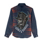 Buffalo Soldiers Fierce And Fearless Cavalry Women Casual Shirt Half Face Soldier And Bison Halftone Graphic Art