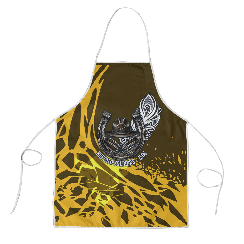 Buffalo Soldiers 9th And 10th Cavalry Regiments Apron Wild And Untamed Vintage Western Horseshoe Graphic Art