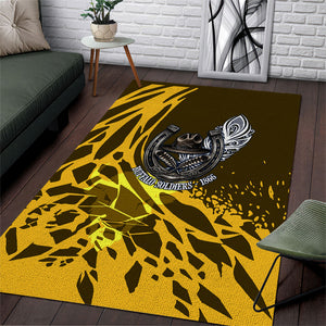 Buffalo Soldiers 9th And 10th Cavalry Regiments Area Rug Wild And Untamed Vintage Western Horseshoe Graphic Art