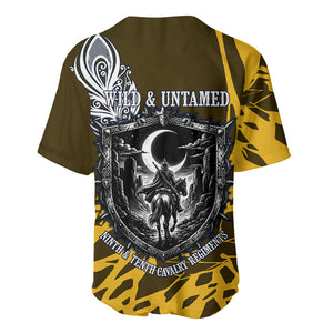 Buffalo Soldiers 9th And 10th Cavalry Regiments Baseball Jersey Wild And Untamed Vintage Western Horseshoe Graphic Art