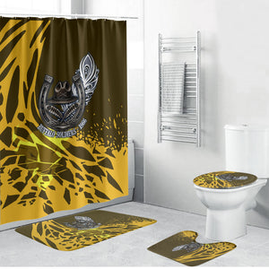 Buffalo Soldiers 9th And 10th Cavalry Regiments Bathroom Set Wild And Untamed Vintage Western Horseshoe Graphic Art