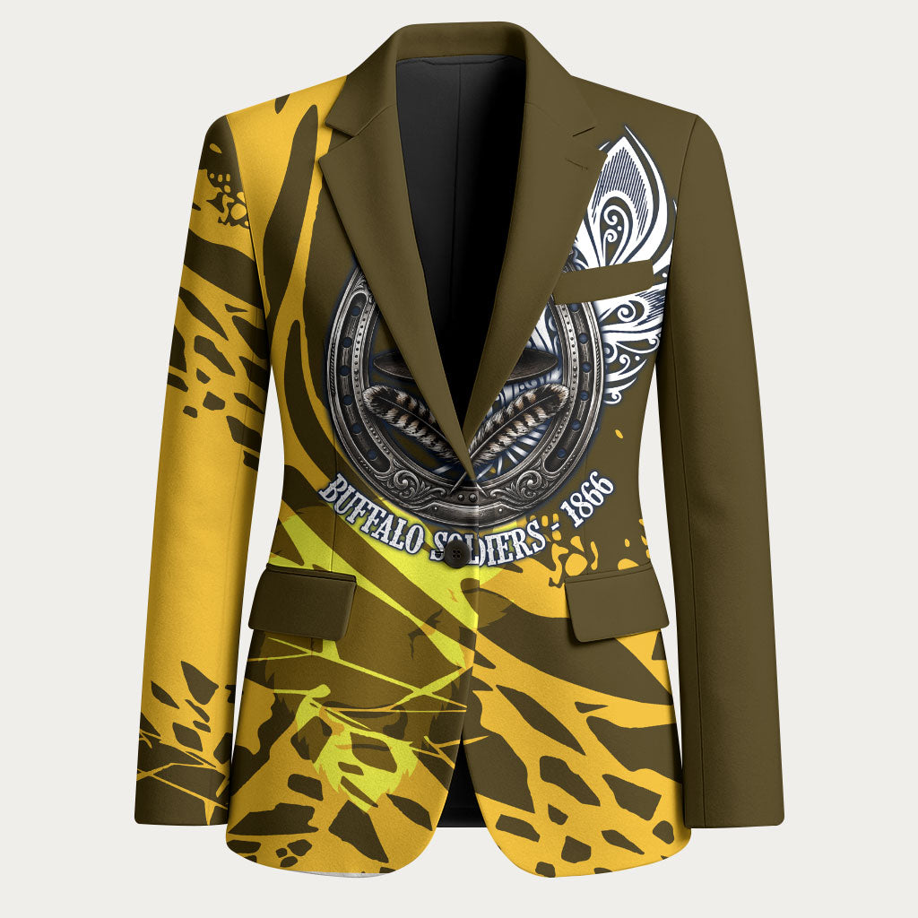 Buffalo Soldiers 9th And 10th Cavalry Regiments Blazer Wild And Untamed Vintage Western Horseshoe Graphic Art