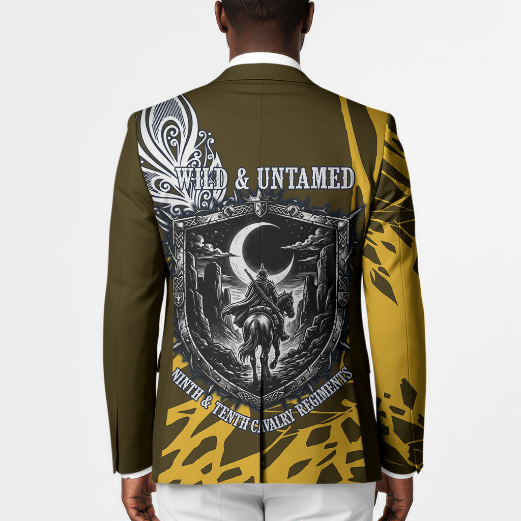 Buffalo Soldiers 9th And 10th Cavalry Regiments Blazer Wild And Untamed Vintage Western Horseshoe Graphic Art