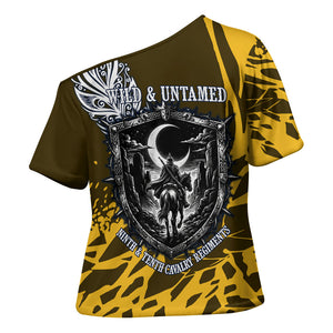 Buffalo Soldiers 9th And 10th Cavalry Regiments Cross Shoulder Shirt Wild And Untamed Vintage Western Horseshoe Graphic Art