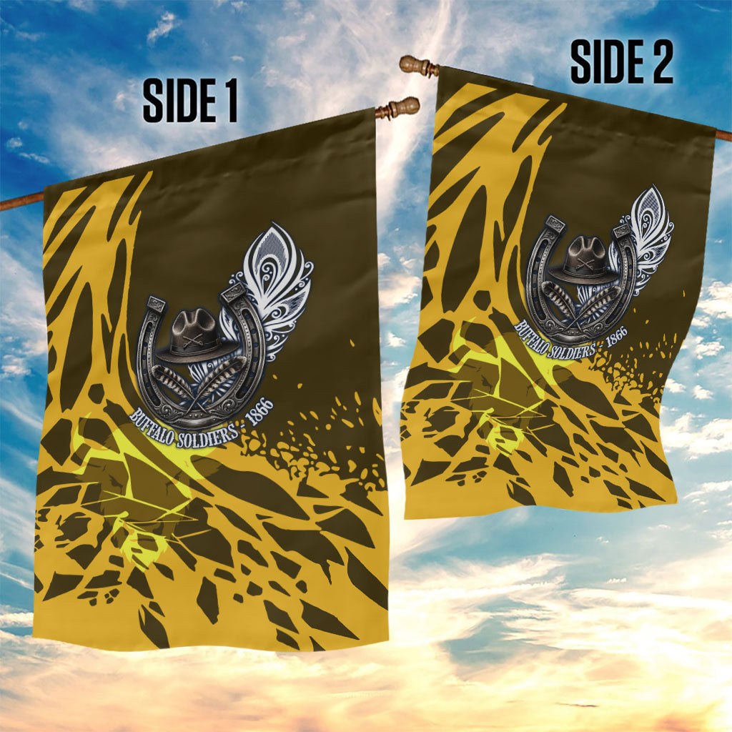 Buffalo Soldiers 9th And 10th Cavalry Regiments Garden Flag Wild And Untamed Vintage Western Horseshoe Graphic Art