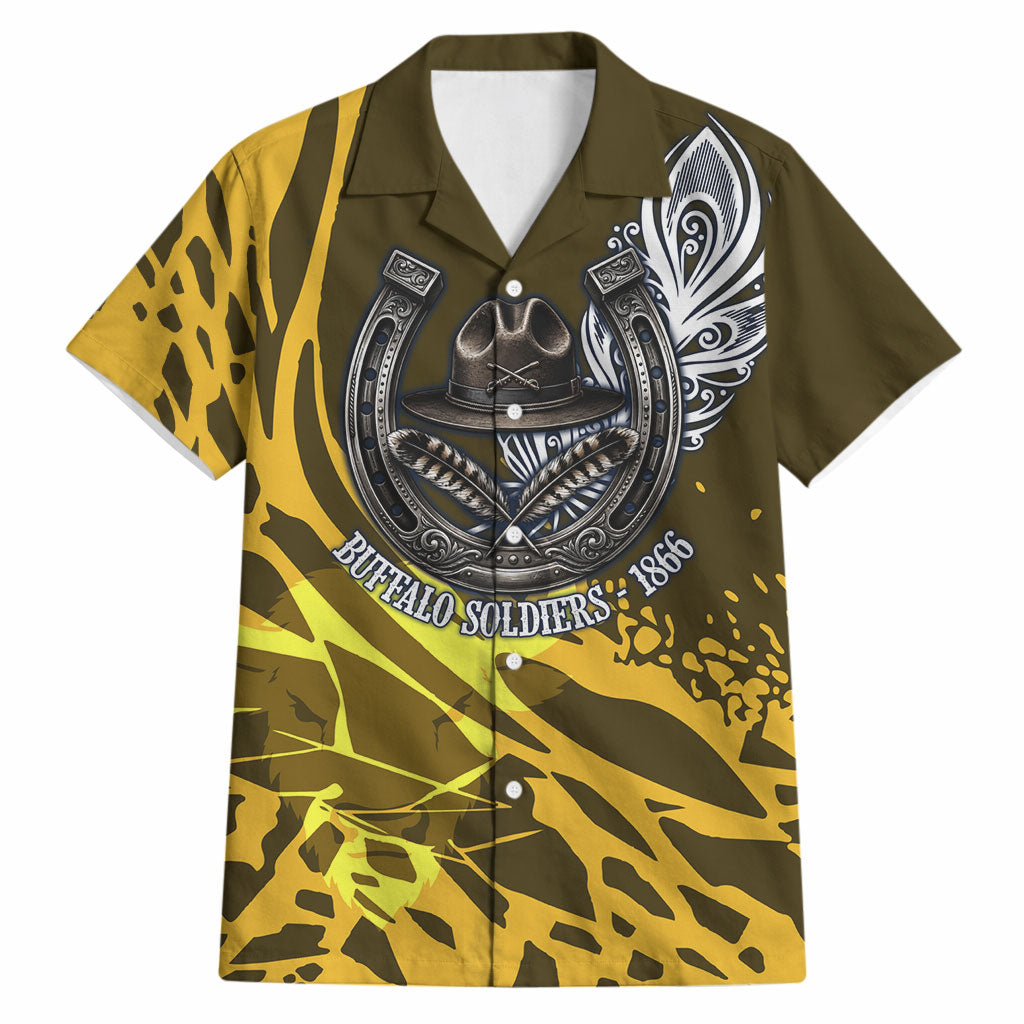 Buffalo Soldiers 9th And 10th Cavalry Regiments Hawaiian Shirt Wild And Untamed Vintage Western Horseshoe Graphic Art