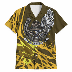 Buffalo Soldiers 9th And 10th Cavalry Regiments Hawaiian Shirt Wild And Untamed Vintage Western Horseshoe Graphic Art