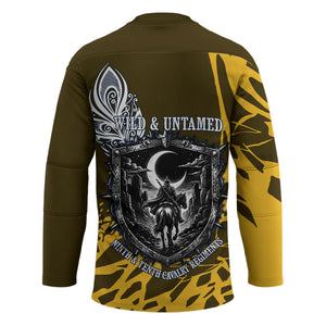 Buffalo Soldiers 9th And 10th Cavalry Regiments Hockey Jersey Wild And Untamed Vintage Western Horseshoe Graphic Art