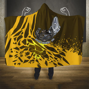 Buffalo Soldiers 9th And 10th Cavalry Regiments Hooded Blanket Wild And Untamed Vintage Western Horseshoe Graphic Art