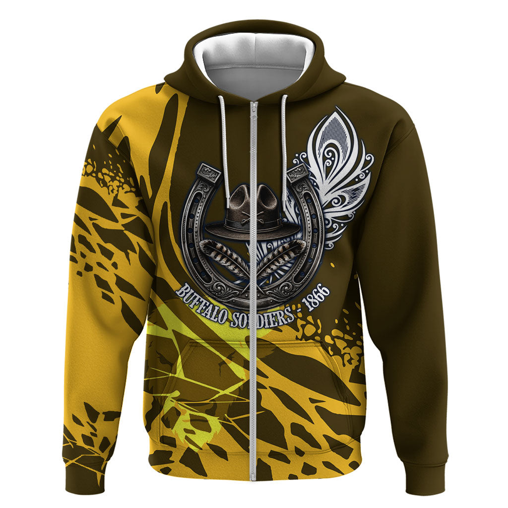 Buffalo Soldiers 9th And 10th Cavalry Regiments Hoodie Wild And Untamed Vintage Western Horseshoe Graphic Art