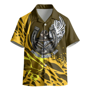 Buffalo Soldiers 9th And 10th Cavalry Regiments Kid Hawaiian Shirt Wild And Untamed Vintage Western Horseshoe Graphic Art