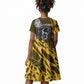 Buffalo Soldiers 9th And 10th Cavalry Regiments Kid Short Sleeve Dress Wild And Untamed Vintage Western Horseshoe Graphic Art