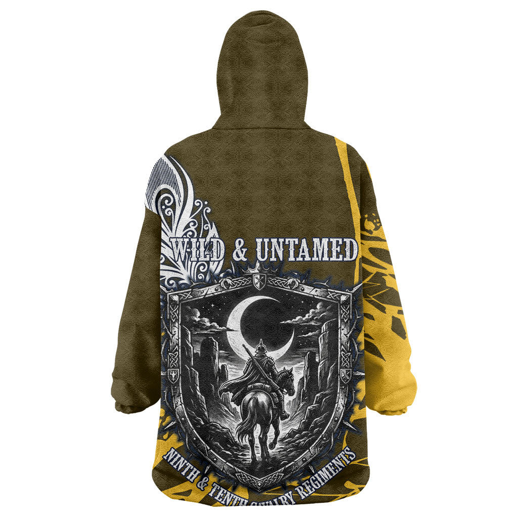 Buffalo Soldiers 9th And 10th Cavalry Regiments Kid Wearable Blanket Hoodie Wild And Untamed Vintage Western Horseshoe Graphic Art